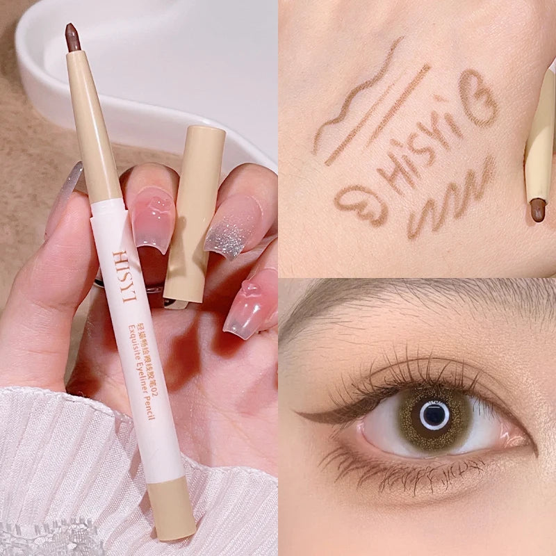 HISYI Waterproof, long-lasting, non-smudge-free eyeliner, suitable for beginners and easy to use, natural slim gel eyeliner