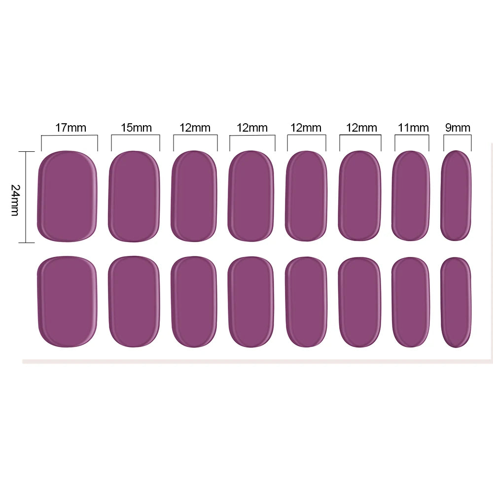 UV Semi-Cured Gel Nail Wraps Stickers Strips French Long Lasting Full Cover LED Gel Semi Cured Nail Sliders For Nail Extension &