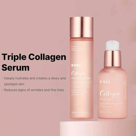 For Koec Brand Triple Collagen Niacinamide Serum/Toner Nourishing Moisturize Remove Comedones Brightening Korean Face Skin Care
