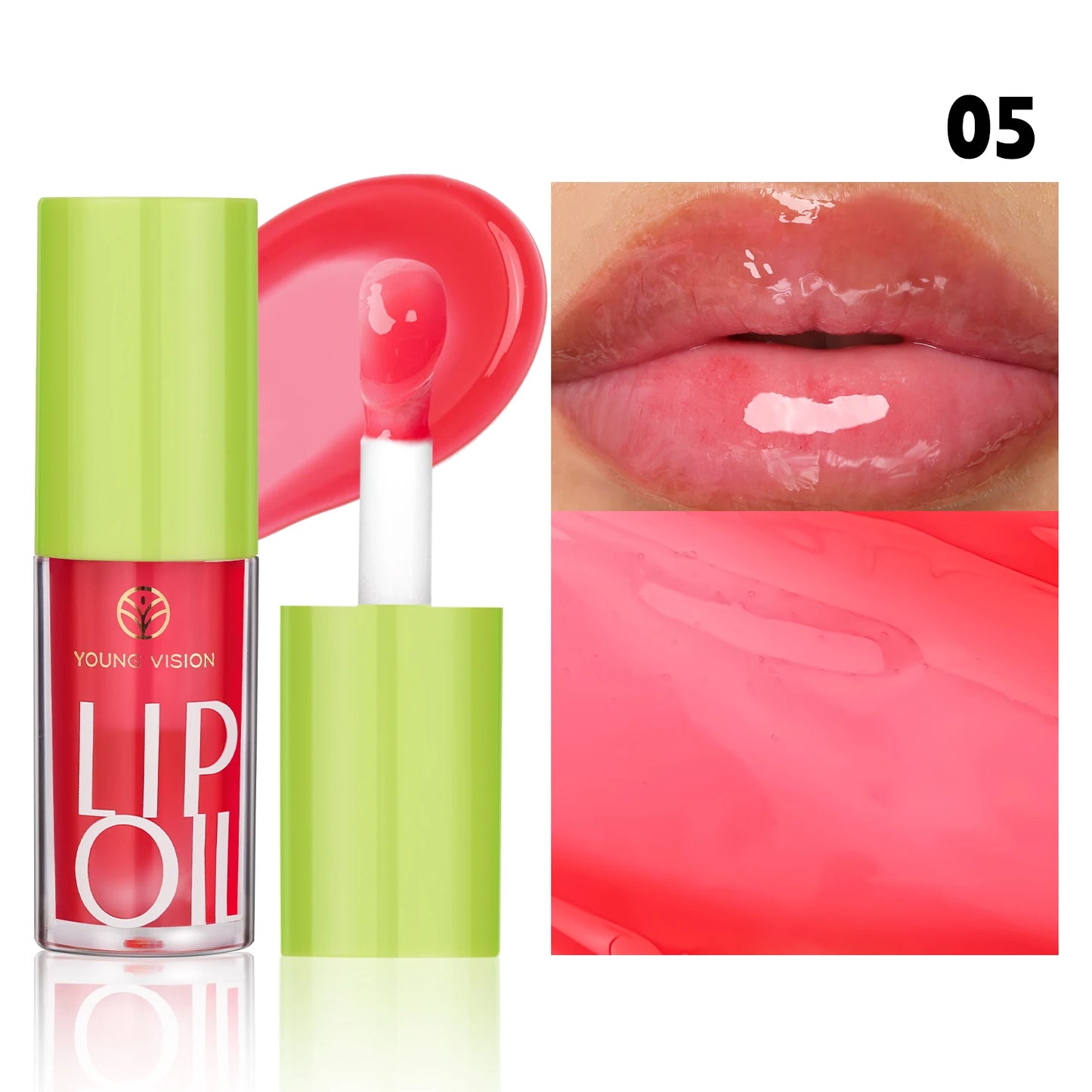 YOUNG VISION Transparent Lip Oil 6 Colors Available for Lip Moisturizing Lip Oil, Lip Enriching Lip Protection, Lipgloss