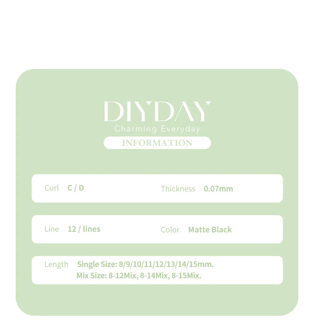 DIYDAY Double Tips 3DW 4DW Eyelash Extension 6D 8D W Shape Mink False Eyelashes 4D W-shaped Fake Lash Premade Fans for Makeup