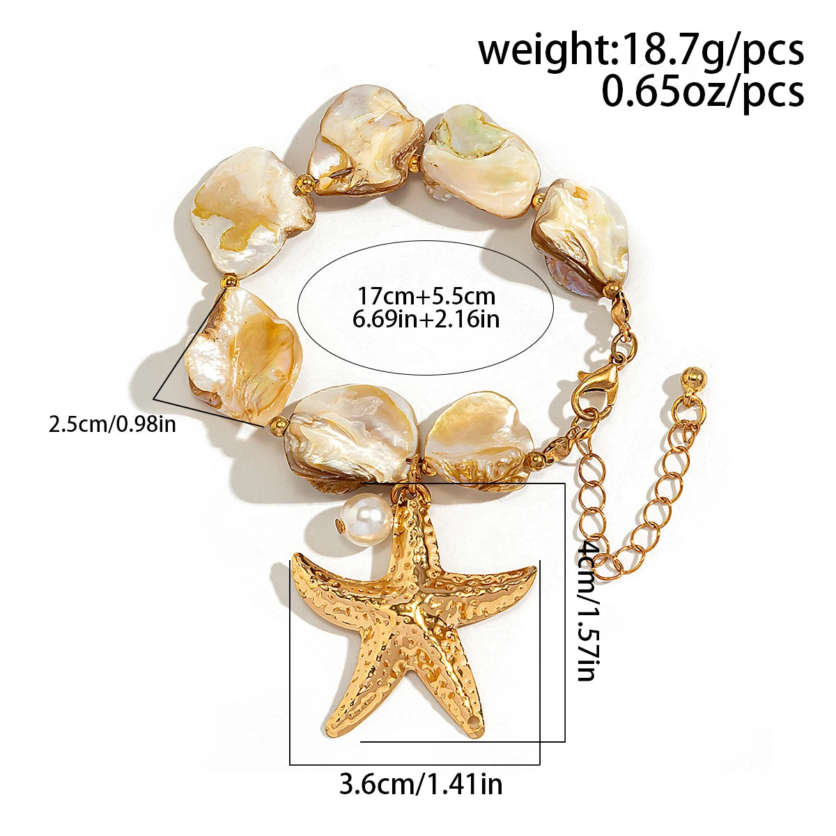 KunJoe Beach Large Gold Color Starfish Pendant Necklace for Women Vintage Short Choker Necklace Collar Chain Jewelry on the Neck
