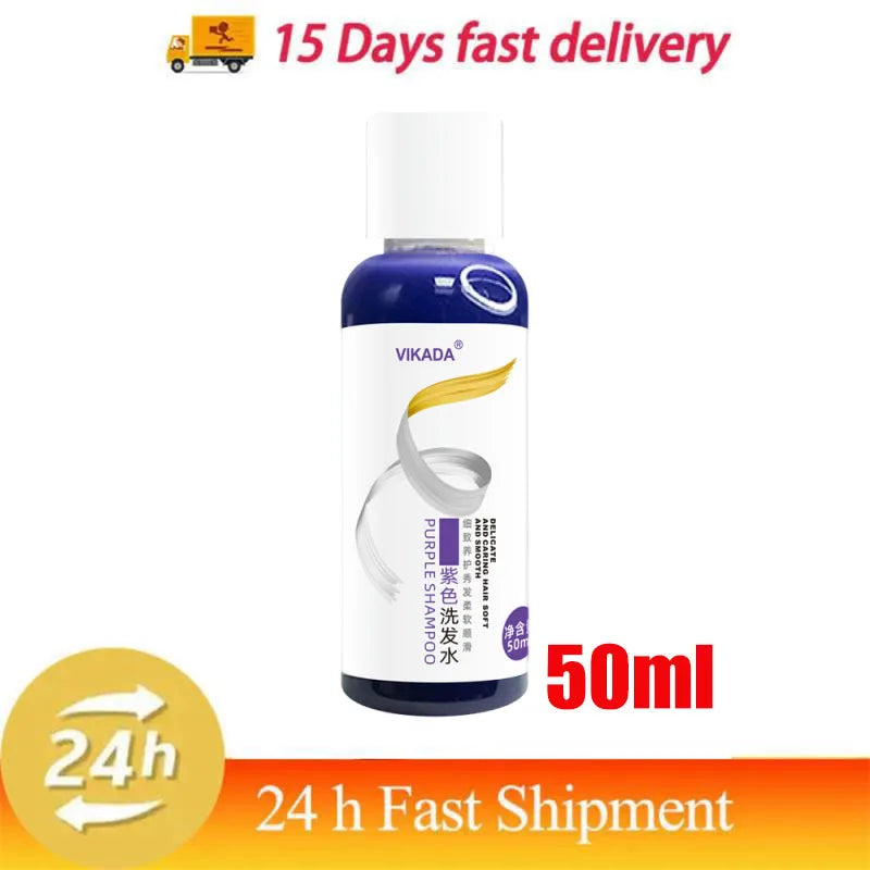 Gray Color Fixing Hair Dye Shampoo Cover Gray Hair Fade Yellow After Bleach Hair Shampoo Non-irritating Purple Shampoo Blonde