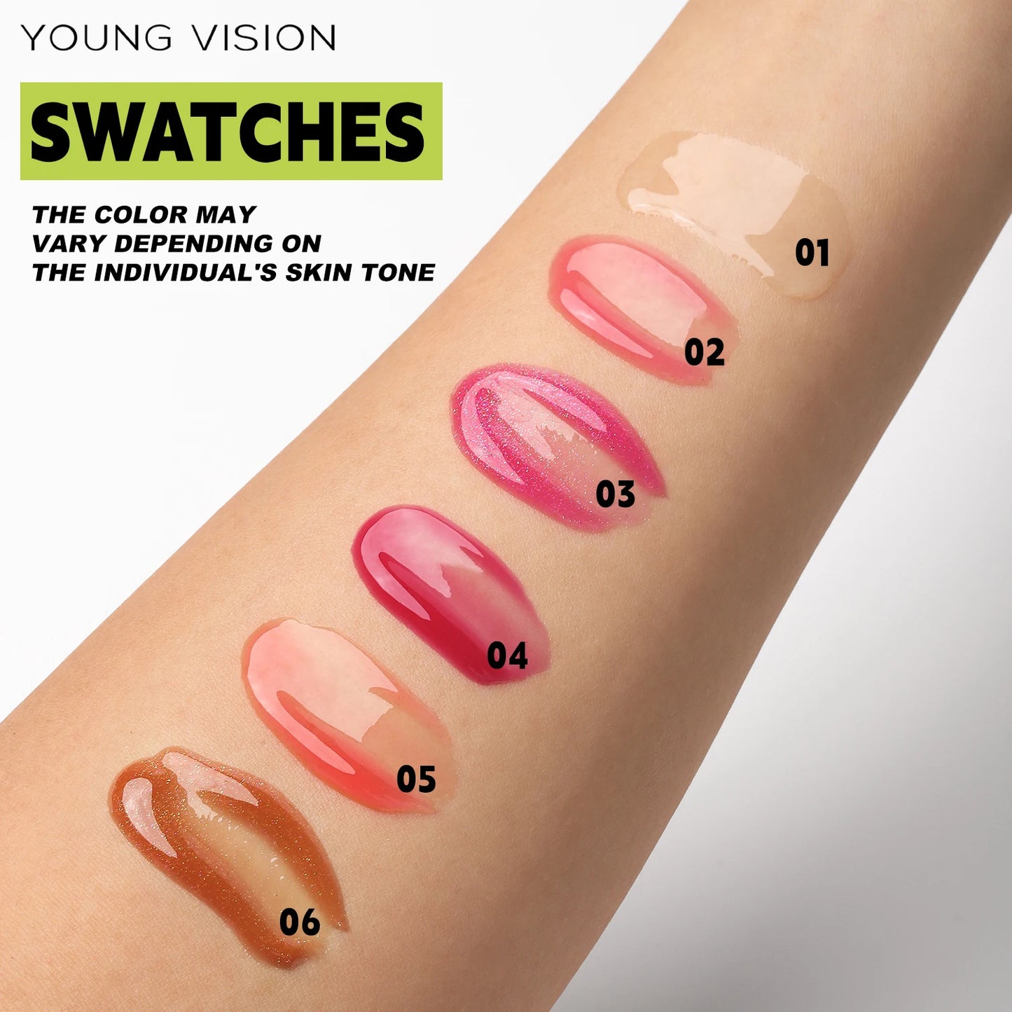 YOUNG VISION Transparent Lip Oil 6 Colors Available for Lip Moisturizing Lip Oil, Lip Enriching Lip Protection, Lipgloss