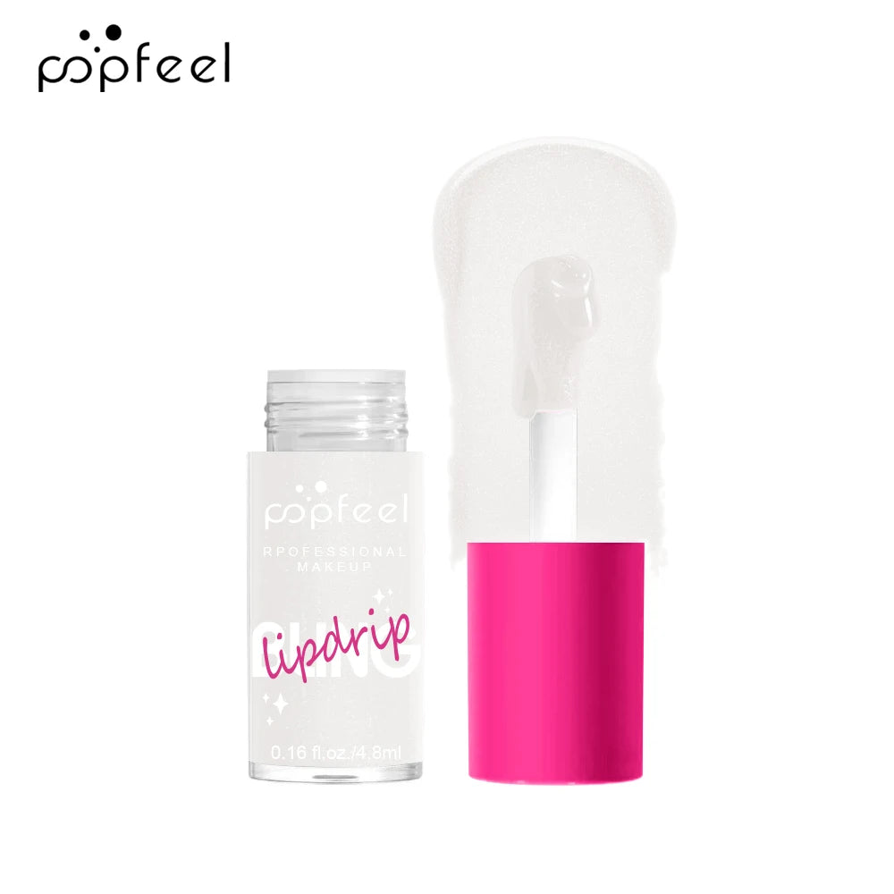 POPFEEL Lip Oil Lip Balm, Hydrating Lip Glow Oil Fit Oil Lip Care, Shiny Transparent Lip Gloss Plumping,Long Lasting