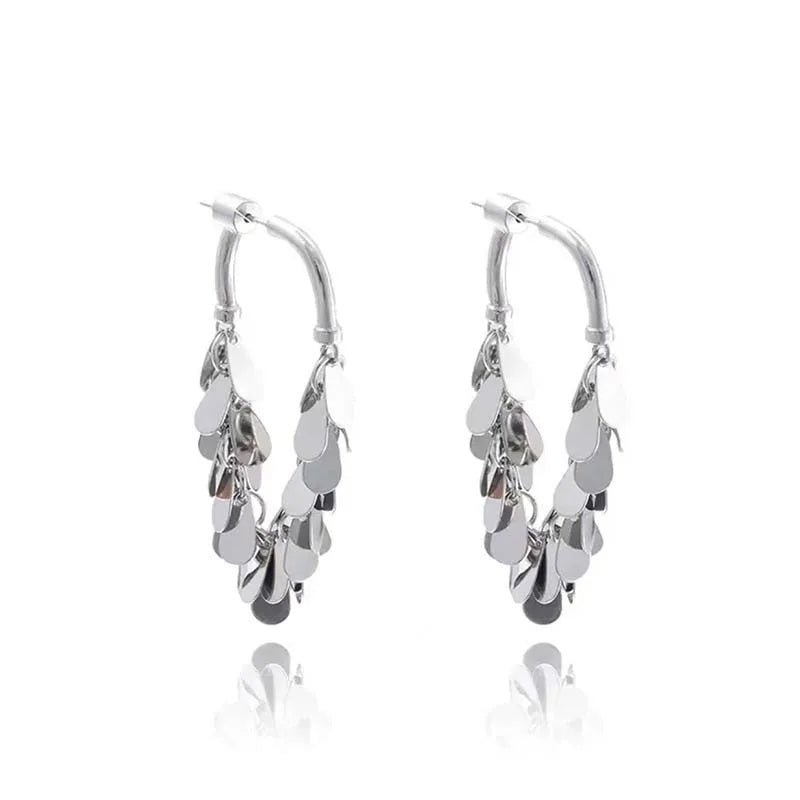 2024 New Senior Luxury Delicate Long Tassels Drop Earrings Fashion Versatile Exaggerate Metal Women Jewelry Girl's Earrings