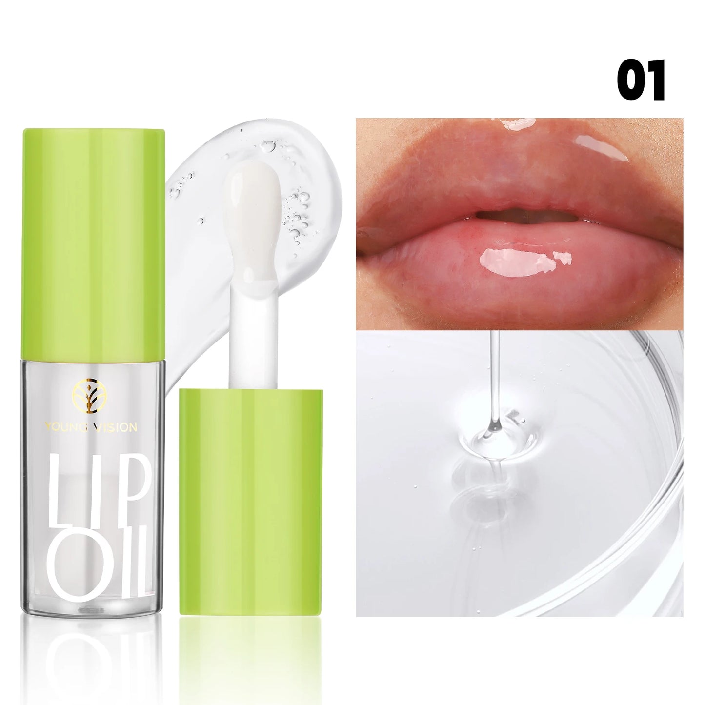 YOUNG VISION Transparent Lip Oil 6 Colors Available for Lip Moisturizing Lip Oil, Lip Enriching Lip Protection, Lipgloss