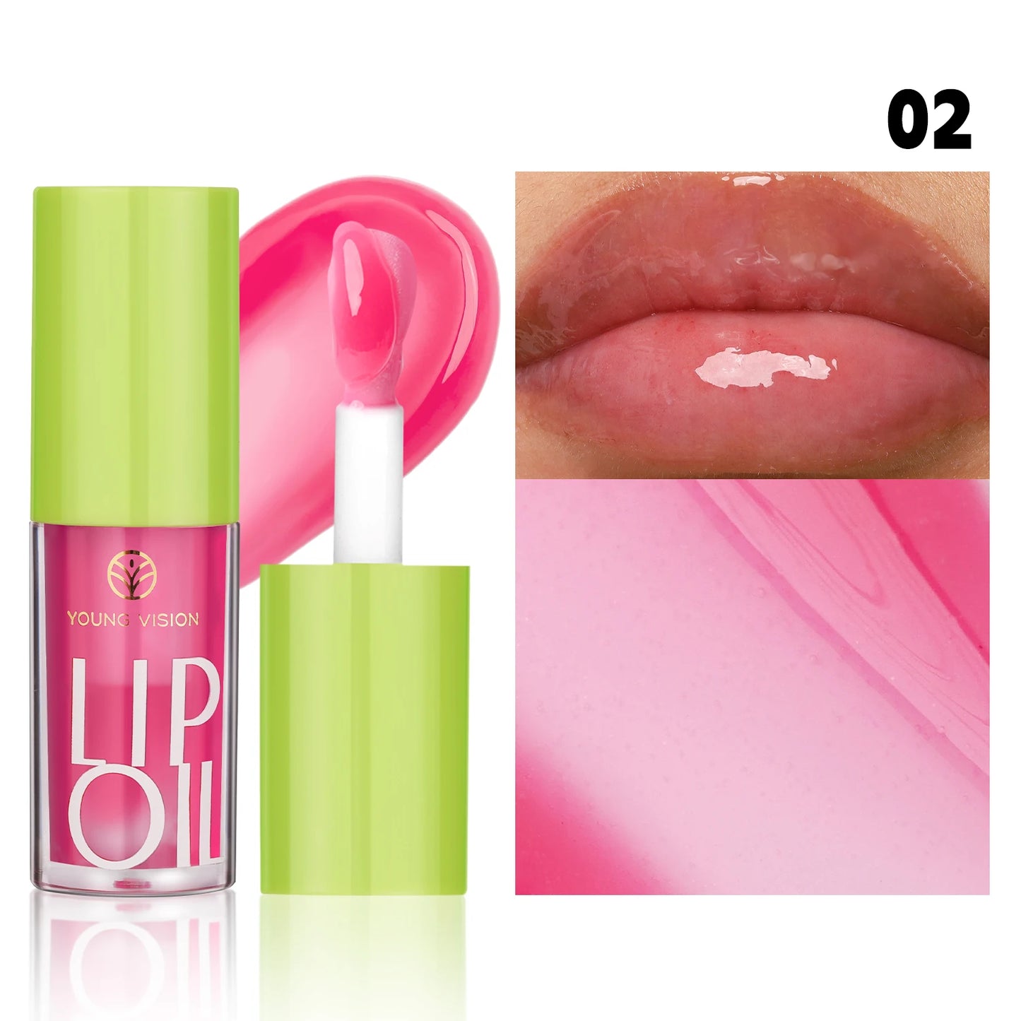 YOUNG VISION Transparent Lip Oil 6 Colors Available for Lip Moisturizing Lip Oil, Lip Enriching Lip Protection, Lipgloss