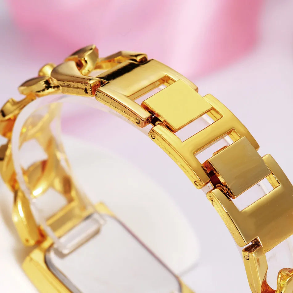 Women's Watches Luxury Fashion Stainless Steel Women's Wristwatches High Quality Elegant woman watch Luxury Golden Color