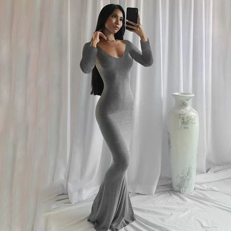 2025 Summer Dresses For Women Sexy Spaghetti Strap Black Long Dress Y2k Sleeveless Solid Skinny Bodycon Trumpet Maxi Vestidos