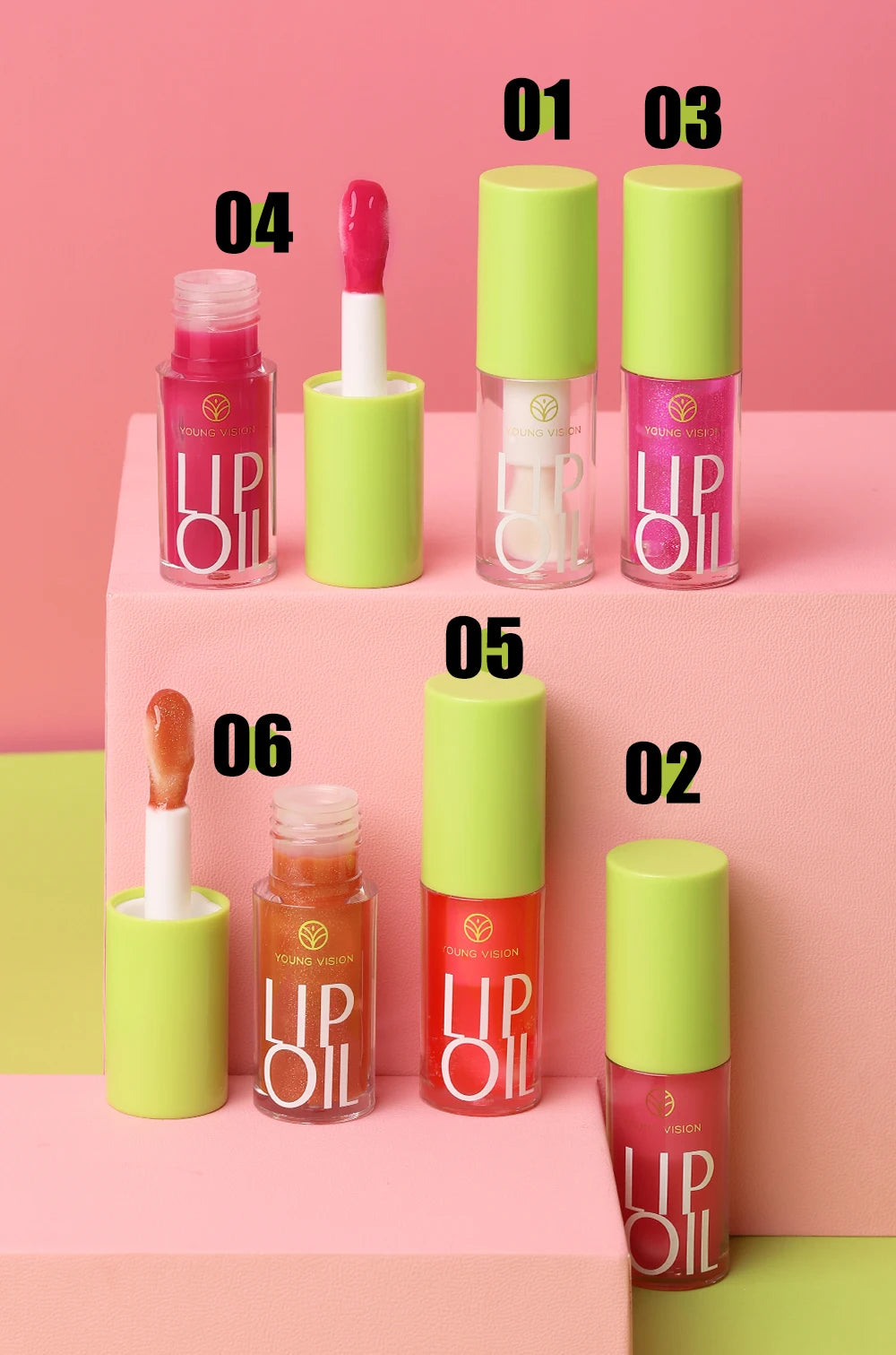 YOUNG VISION Transparent Lip Oil 6 Colors Available for Lip Moisturizing Lip Oil, Lip Enriching Lip Protection, Lipgloss