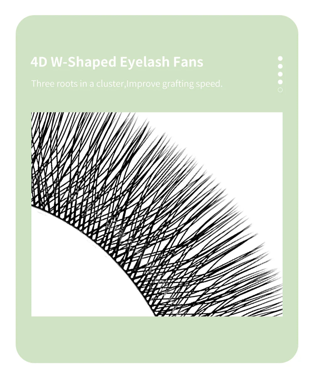 DIYDAY Double Tips 3DW 4DW Eyelash Extension 6D 8D W Shape Mink False Eyelashes 4D W-shaped Fake Lash Premade Fans for Makeup