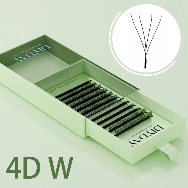 DIYDAY Double Tips 3DW 4DW Eyelash Extension 6D 8D W Shape Mink False Eyelashes 4D W-shaped Fake Lash Premade Fans for Makeup