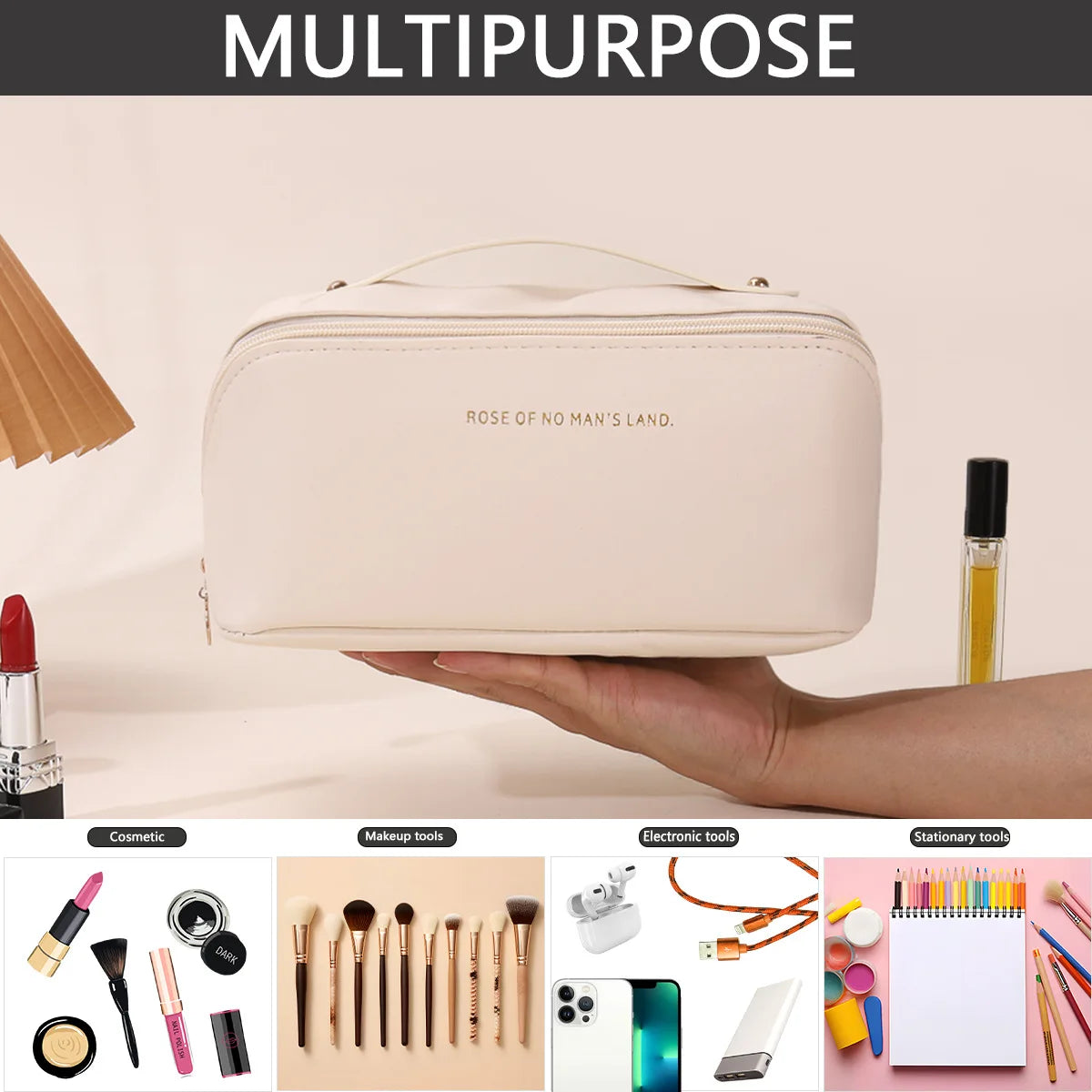 Makeup Bag Female  Make Up Case Storage Pouch Luxury Lady Box Cosmetic Bag Organizer Bag For Travel Zip Christmas Gift