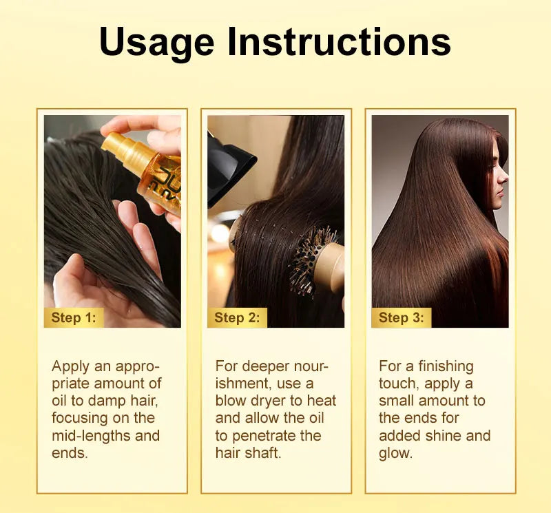 PURC Morocco Argan Oil Nourishing Hair Oil Smoothing Shine Soft Hair Serum Repair Damaged Frizz Dry Hair Treatment Hair Care