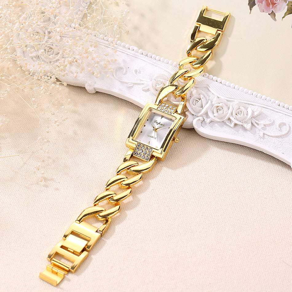 Women's Watches Luxury Fashion Stainless Steel Women's Wristwatches High Quality Elegant woman watch Luxury Golden Color