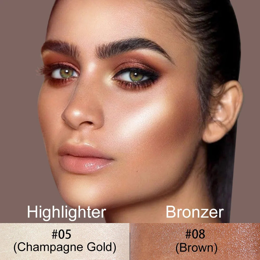 Highlighting&Bronzer Stick Face Brightening Blusher Rouge Concealer Pen Long Lasting Corrector Nose Shadow Contouring Cosmetics