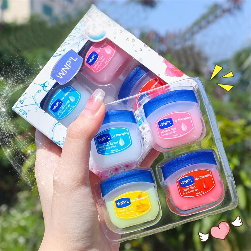 4PCS Moisturizing Lip Balm Healing All-natural Lip Mask For Dry Lips Lip Moisturizing Power Lip Care Nourishing Repair