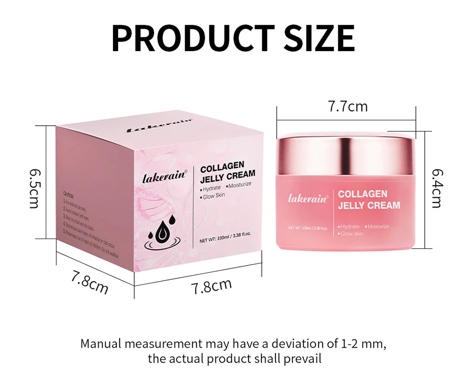 100ml Collagen Jelly Cream Niacinamide Tightening Soothing Moisturizing Anti-Aging Firmness Hydration Skincare 100ml Face Gel