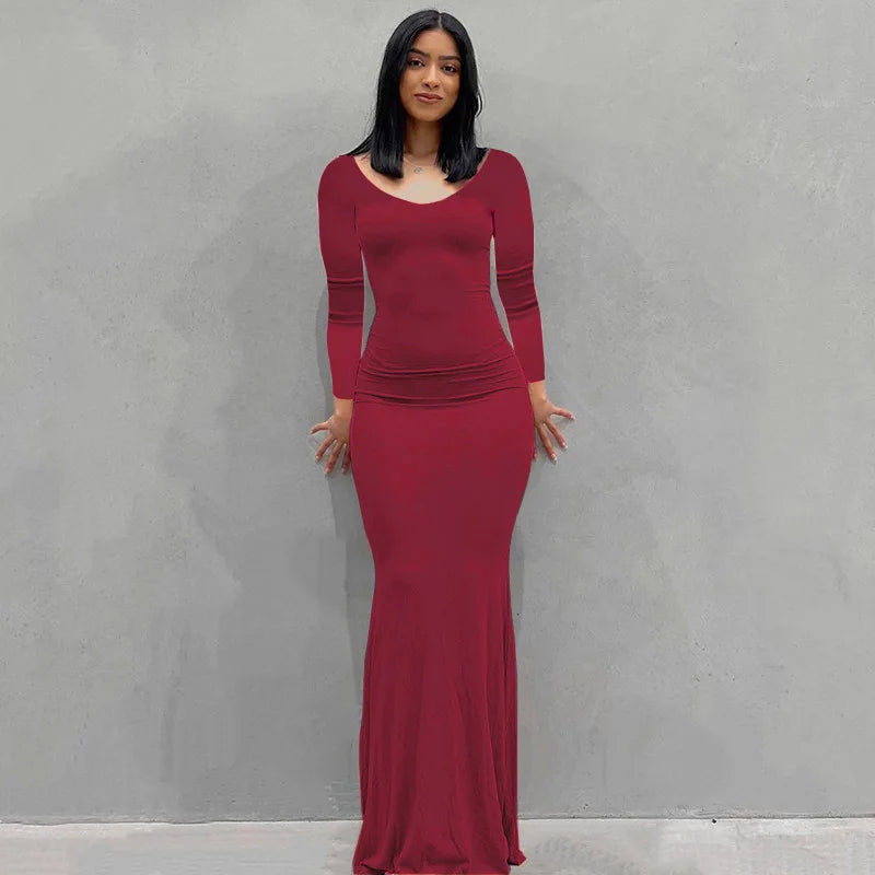 2025 Summer Dresses For Women Sexy Spaghetti Strap Black Long Dress Y2k Sleeveless Solid Skinny Bodycon Trumpet Maxi Vestidos