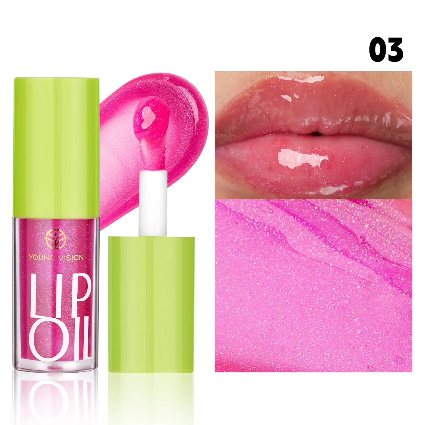 YOUNG VISION Transparent Lip Oil 6 Colors Available for Lip Moisturizing Lip Oil, Lip Enriching Lip Protection, Lipgloss