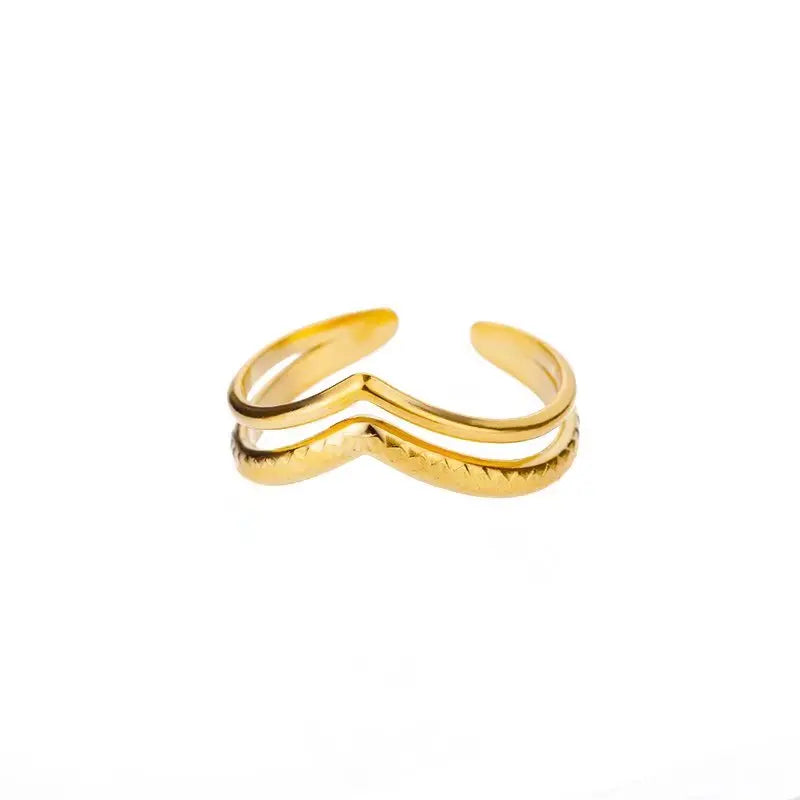 Fashion Palm Leaf Shape Rings For Women Stainless Steel Color Zircon Adjustable Finger Ring Party Jewelry Gift Bijoux Femme