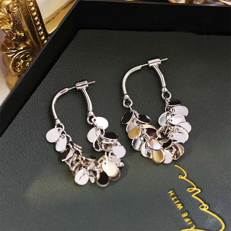 2024 New Senior Luxury Delicate Long Tassels Drop Earrings Fashion Versatile Exaggerate Metal Women Jewelry Girl's Earrings
