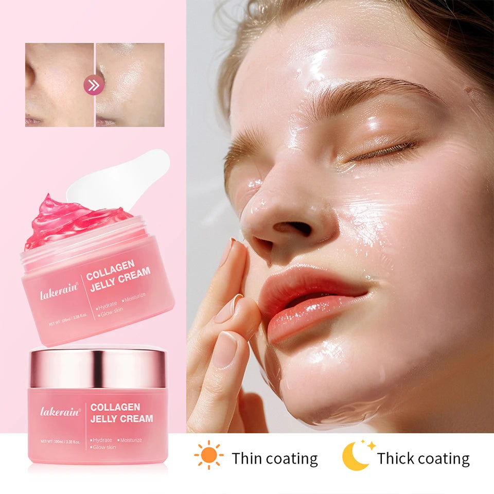 100ml Collagen Jelly Cream Niacinamide Tightening Soothing Moisturizing Anti-Aging Firmness Hydration Skincare 100ml Face Gel