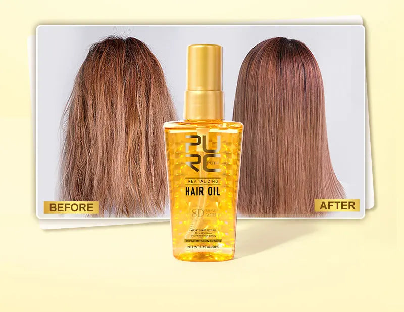 PURC Morocco Argan Oil Nourishing Hair Oil Smoothing Shine Soft Hair Serum Repair Damaged Frizz Dry Hair Treatment Hair Care