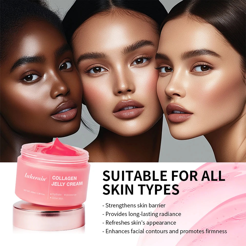 100ml Collagen Jelly Cream Niacinamide Tightening Soothing Moisturizing Anti-Aging Firmness Hydration Skincare 100ml Face Gel
